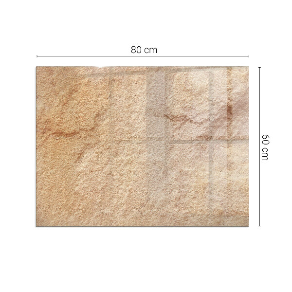 Rectangular glass hearth for wood stove Natural stone texture