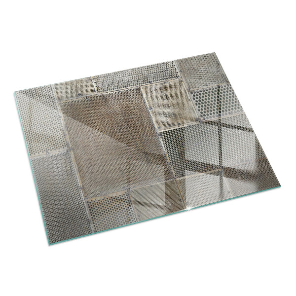 Rectangular glass hearth Perforated sheet pattern