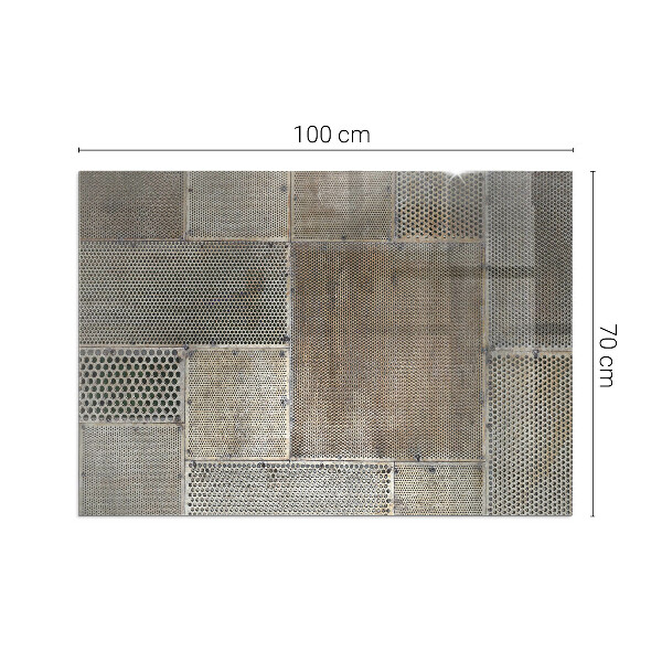 Rectangular glass hearth Perforated sheet pattern