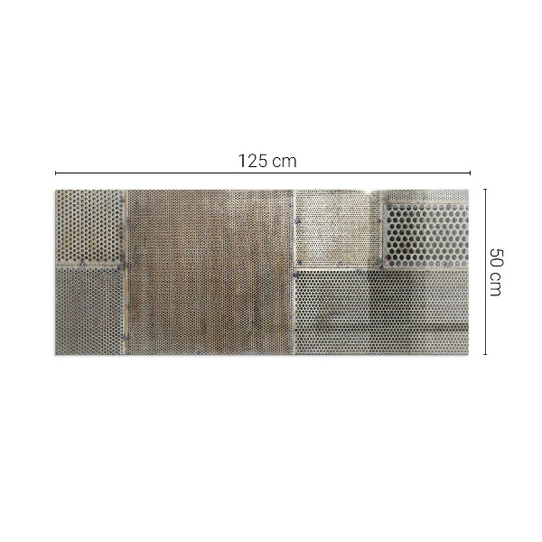 Rectangular glass hearth Perforated sheet pattern