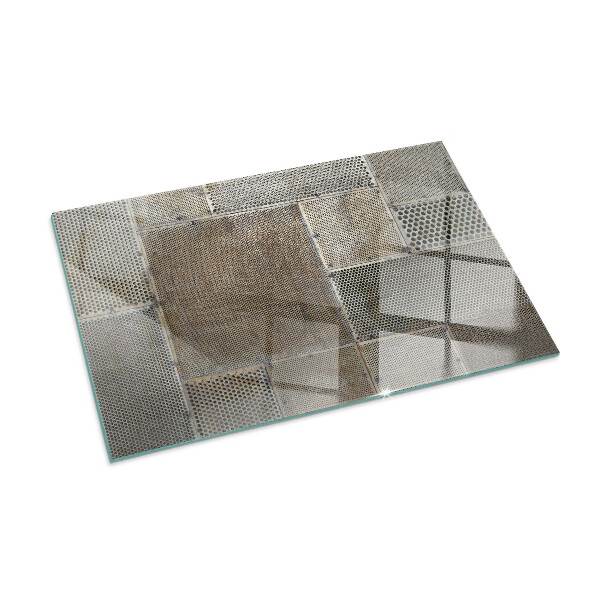 Rectangular glass hearth Perforated sheet pattern