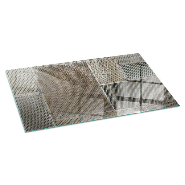 Rectangular glass hearth Perforated sheet pattern
