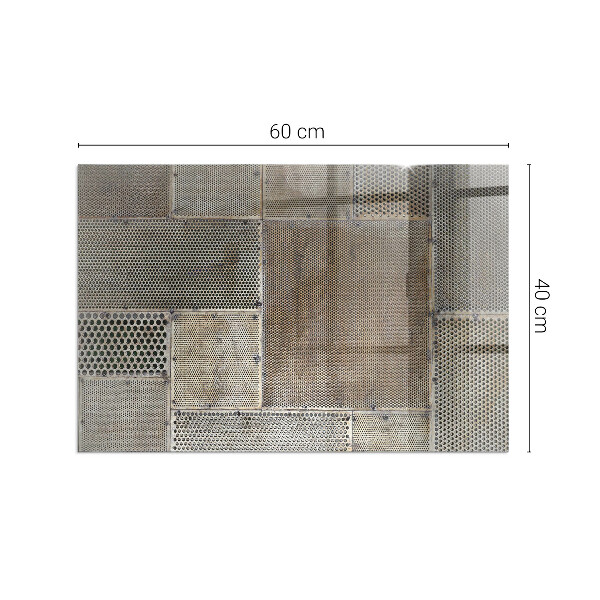 Rectangular glass hearth Perforated sheet pattern