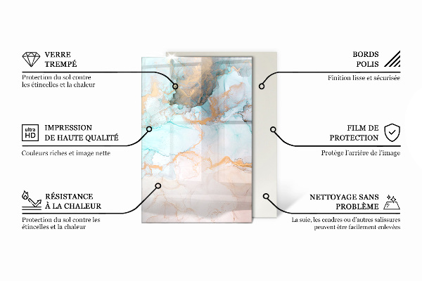 Rectangular glass hearth for log burner Boards in different shades