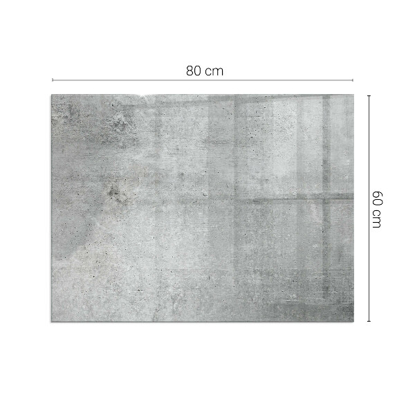 Rectangular glass hearth for wood stove Raw concrete texture