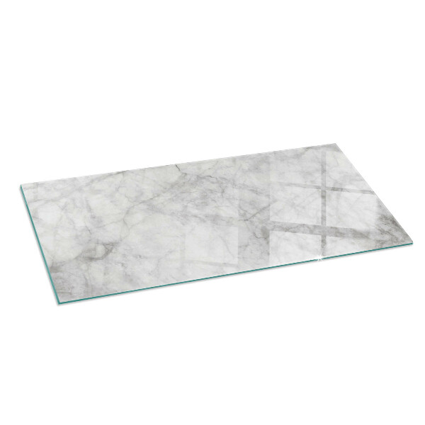 Rectangular glass hearth for wood stove Marble structure pattern
