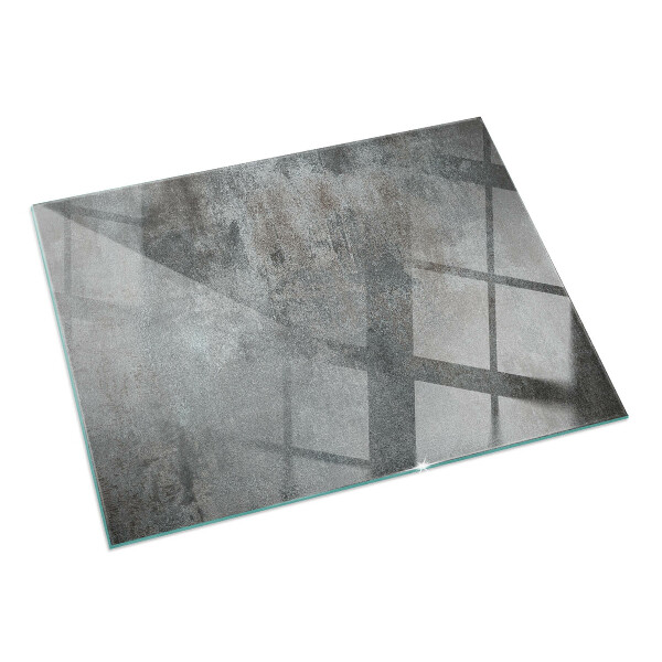 Rectangular glass hearth Raw surface texture