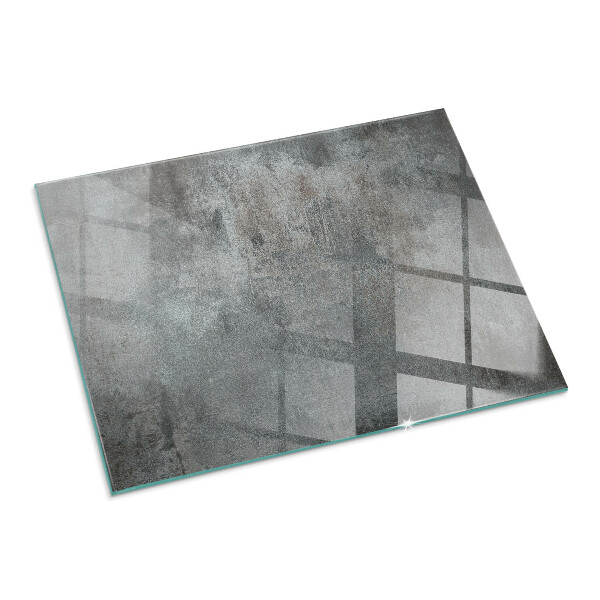 Rectangular glass hearth Raw surface texture