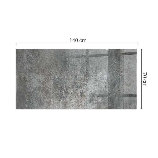 Rectangular glass hearth Raw surface texture