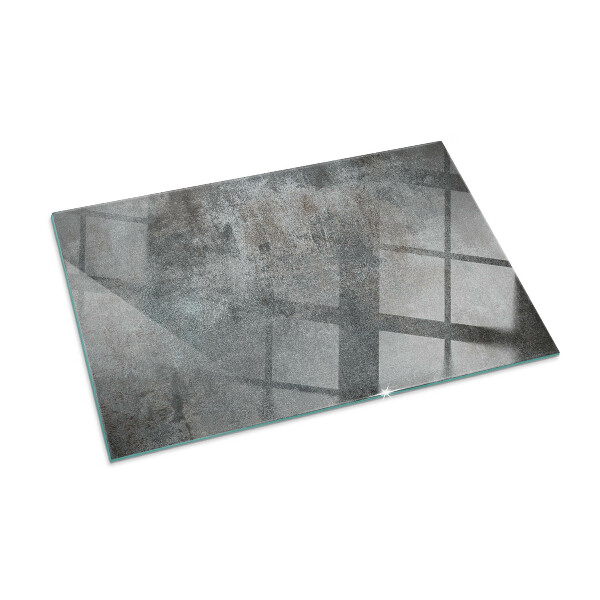 Rectangular glass hearth Raw surface texture
