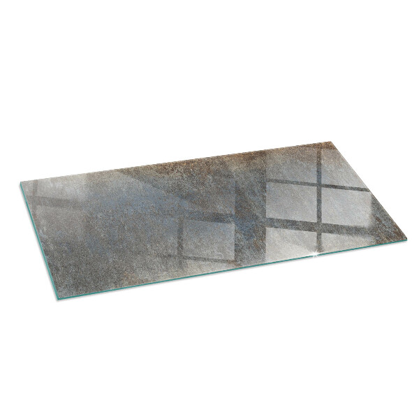 Rectangular glass hearth Abstract texture pattern