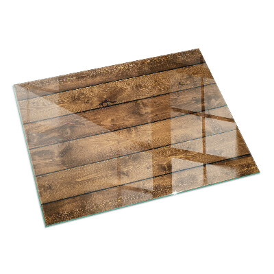 Rectangular glass hearth for log burner Wooden board with grain
