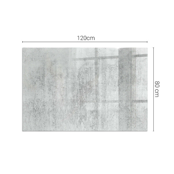 Rectangular glass hearth for log burner Raw concrete texture