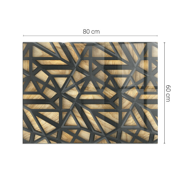 Rectangular glass hearth for wood stove Geometry with wood