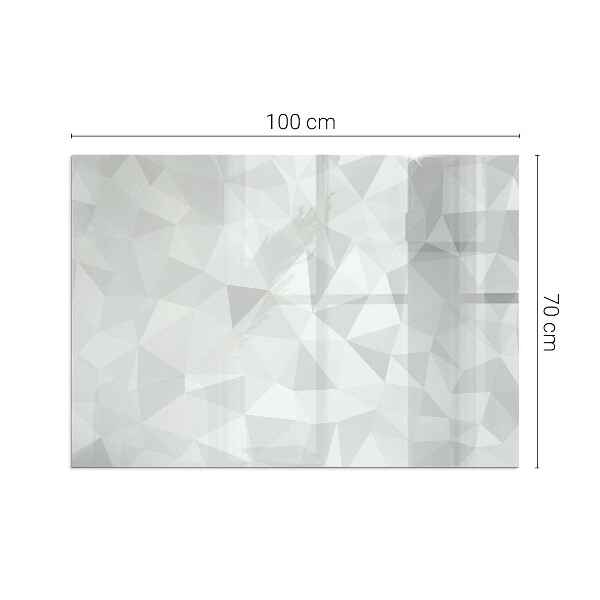 Rectangular glass hearth Abstract geometric pattern