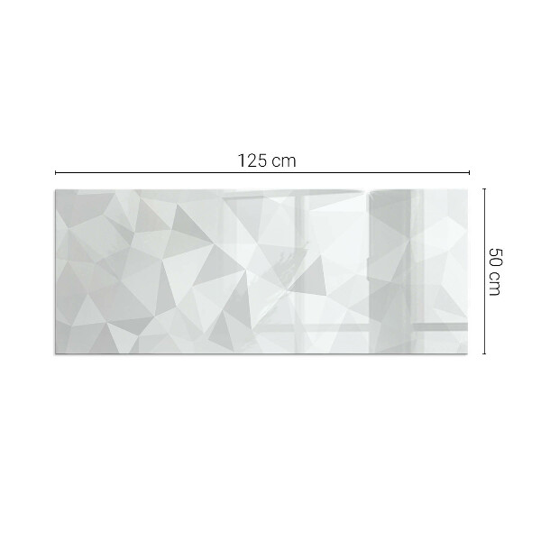 Rectangular glass hearth Abstract geometric pattern