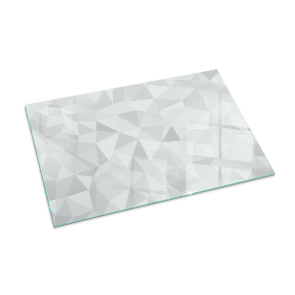 Rectangular glass hearth Abstract geometric pattern