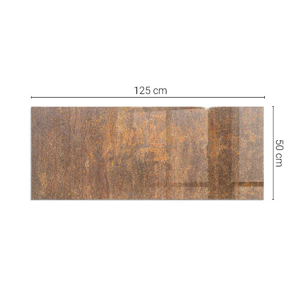 Rectangular glass hearth for log burner Rust texture on the background