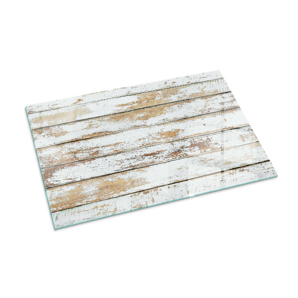 Rectangular glass hearth for log burner Damaged wooden board