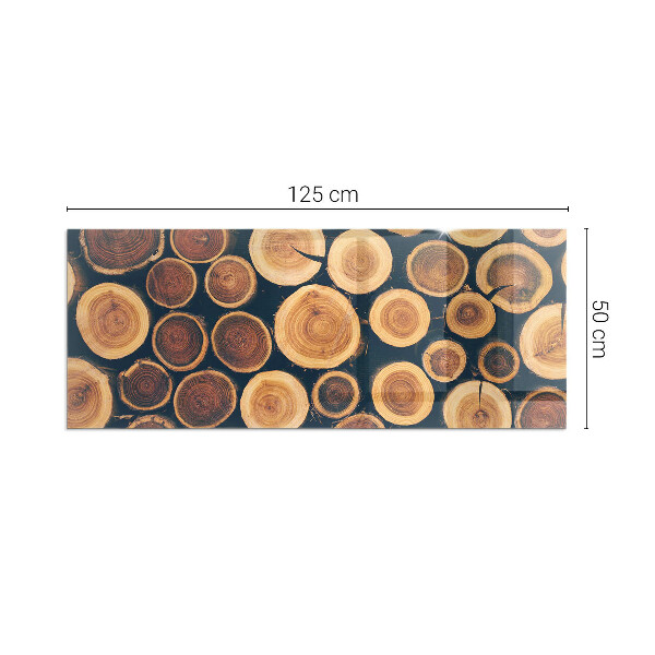 Rectangular glass hearth for wood stove Box with cut wood