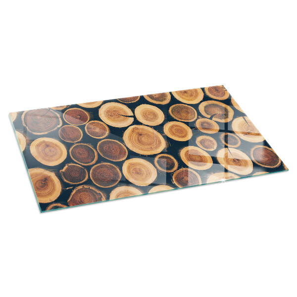 Rectangular glass hearth for wood stove Box with cut wood