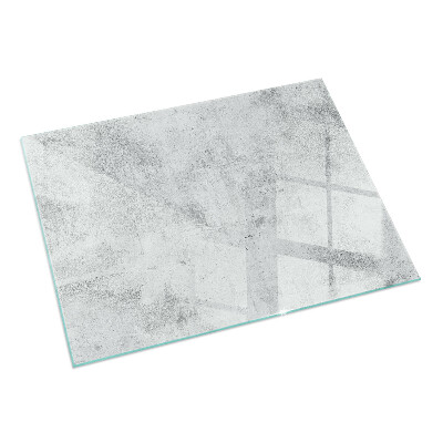 Rectangular glass hearth for wood stove Raw concrete texture