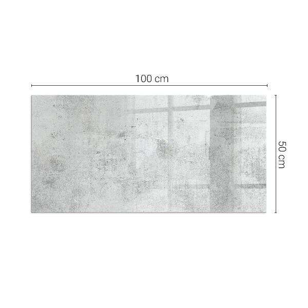 Rectangular glass hearth for wood stove Raw concrete texture