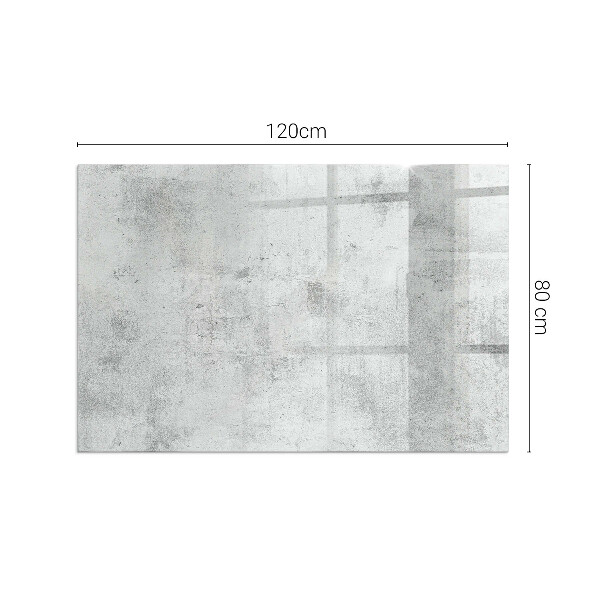 Rectangular glass hearth for wood stove Raw concrete texture