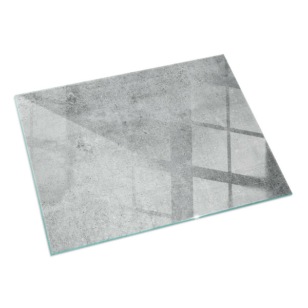 Rectangular glass hearth Raw concrete texture