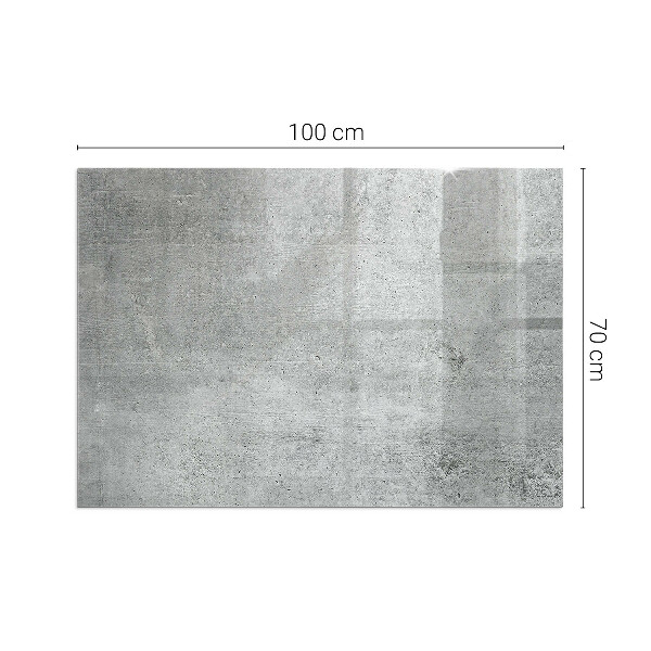 Rectangular glass hearth Raw concrete texture
