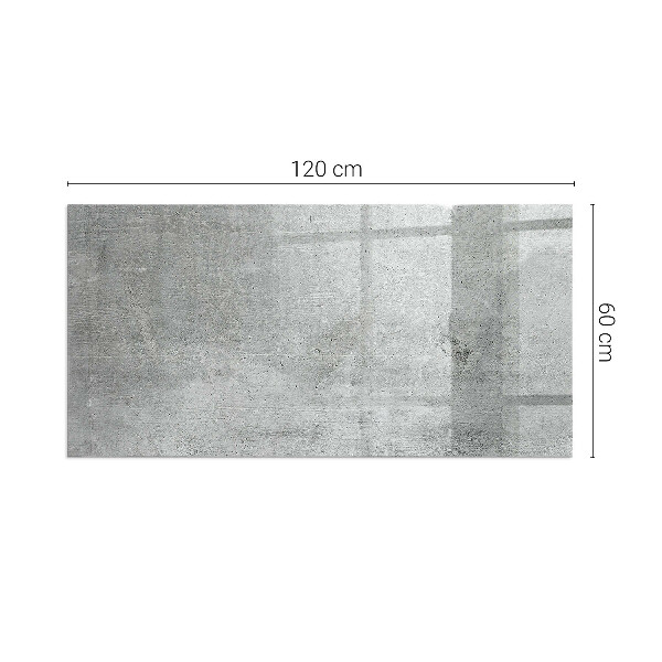 Rectangular glass hearth Raw concrete texture