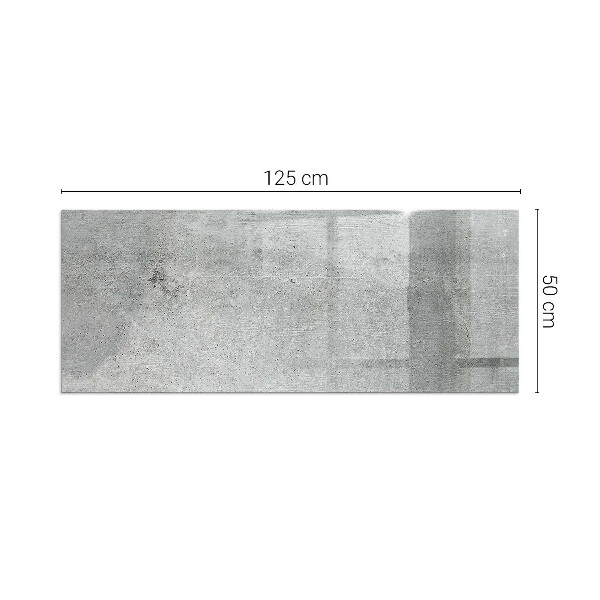 Rectangular glass hearth Raw concrete texture