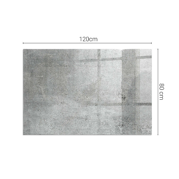Rectangular glass hearth Raw concrete texture