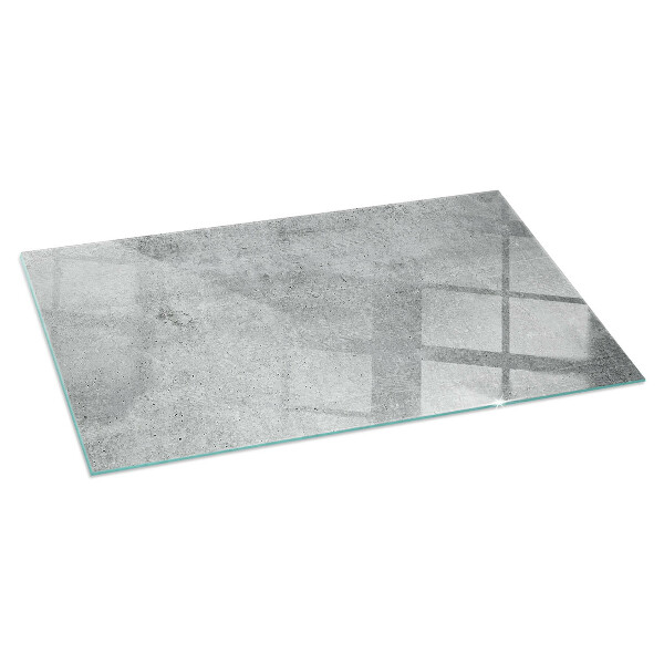 Rectangular glass hearth Raw concrete texture