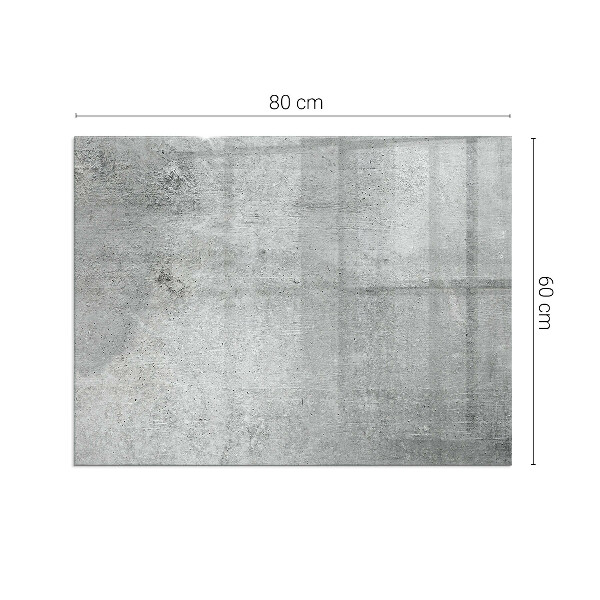 Rectangular glass hearth Raw concrete texture