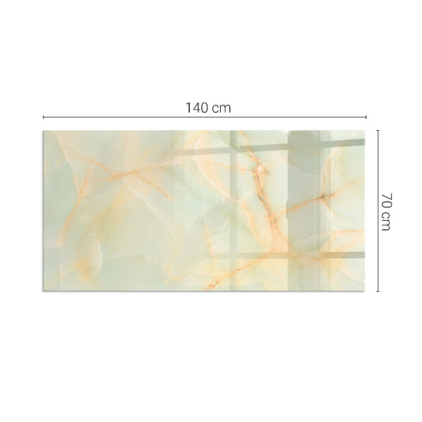 Rectangular glass hearth Abstract marble pattern