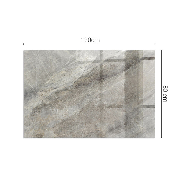 Rectangular glass hearth for log burner Natural stone pattern