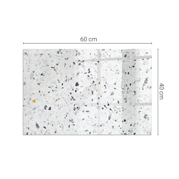 Rectangular glass hearth for log burner Stone pattern with particles