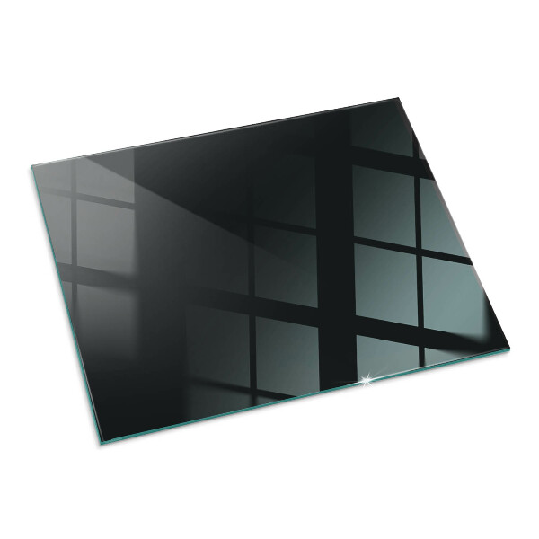 Rectangular glass hearth for log burner Color Black