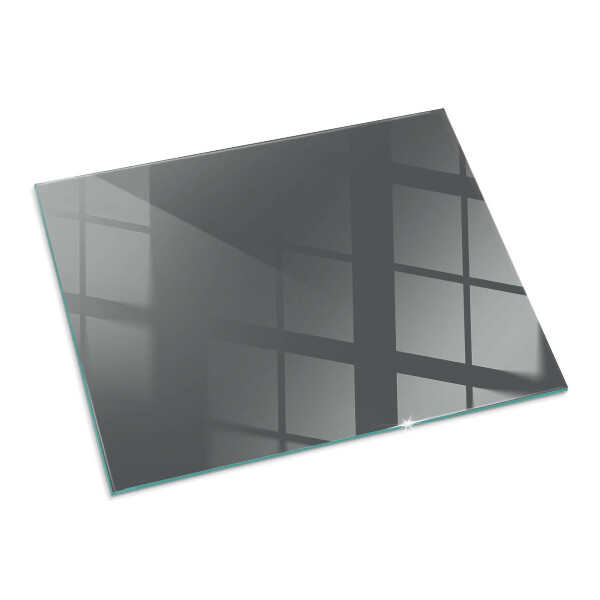 Rectangular glass hearth Color Gray-brown