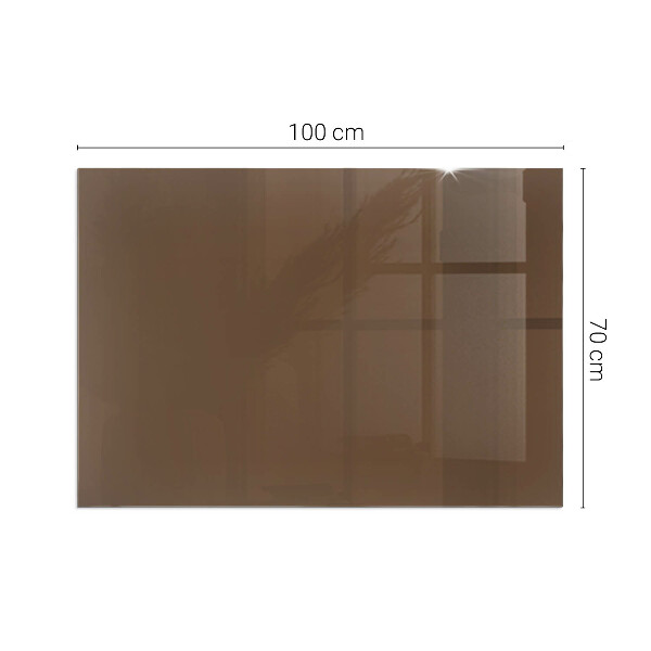 Rectangular glass hearth for log burner Color Brown