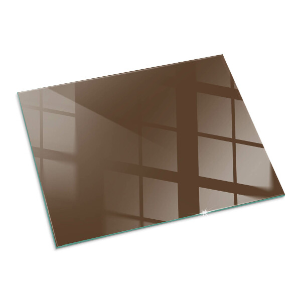 Rectangular glass hearth for log burner Color Brown