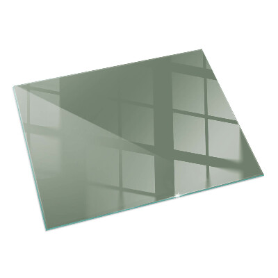 Rectangular glass hearth Olive color