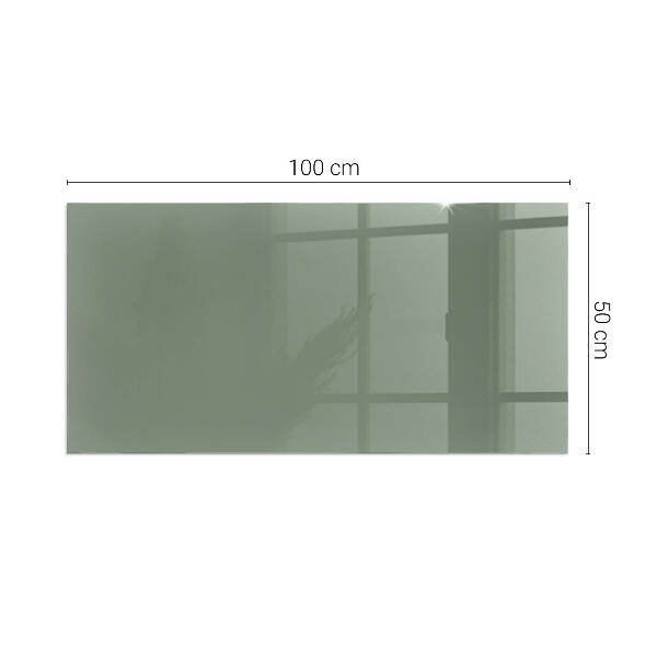 Rectangular glass hearth Olive color