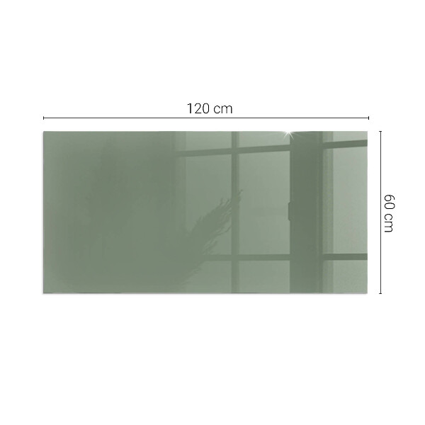 Rectangular glass hearth Olive color