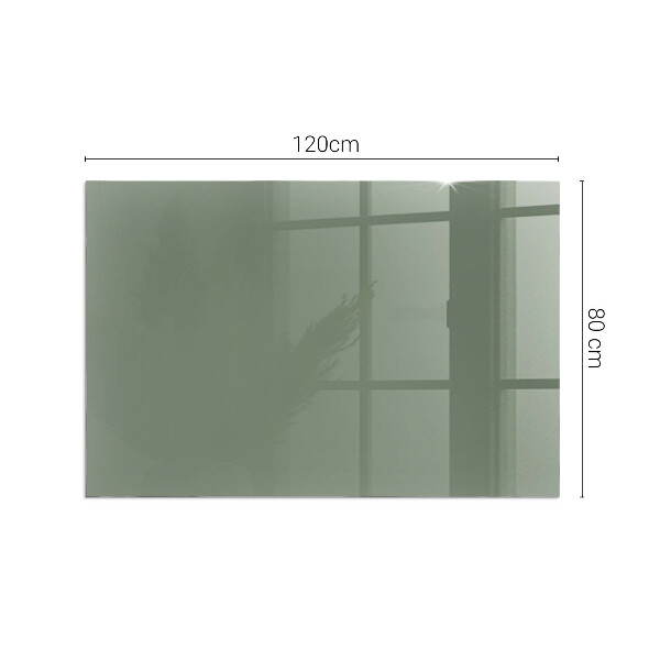 Rectangular glass hearth Olive color