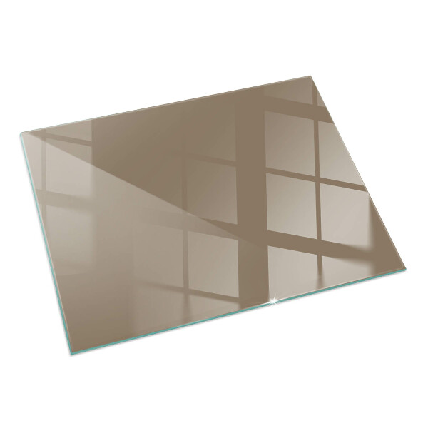 Rectangular glass hearth for wood stove Color Brown