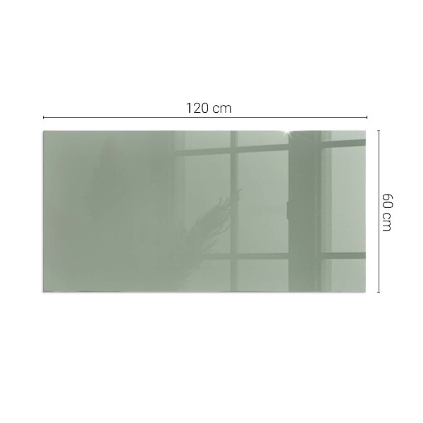 Rectangular glass hearth Gray-green color
