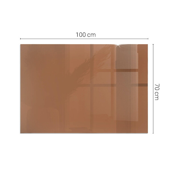 Rectangular glass hearth for log burner Color Brown