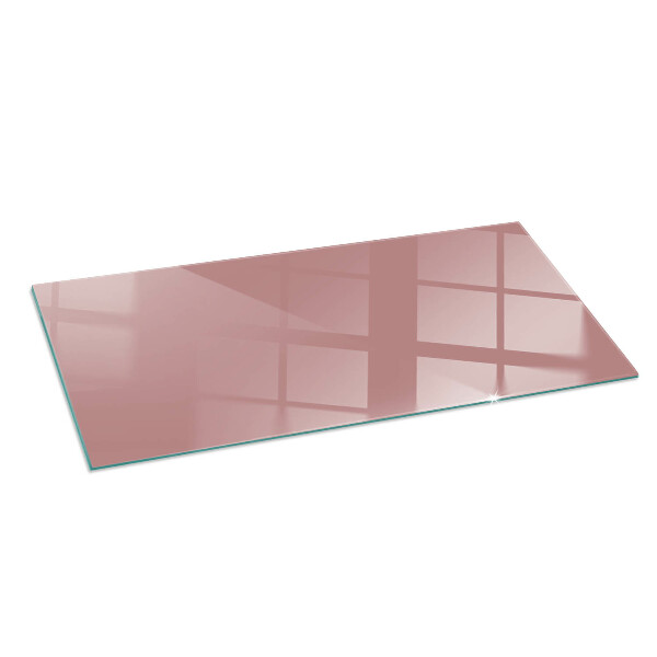 Rectangular glass hearth for log burner Color Pink